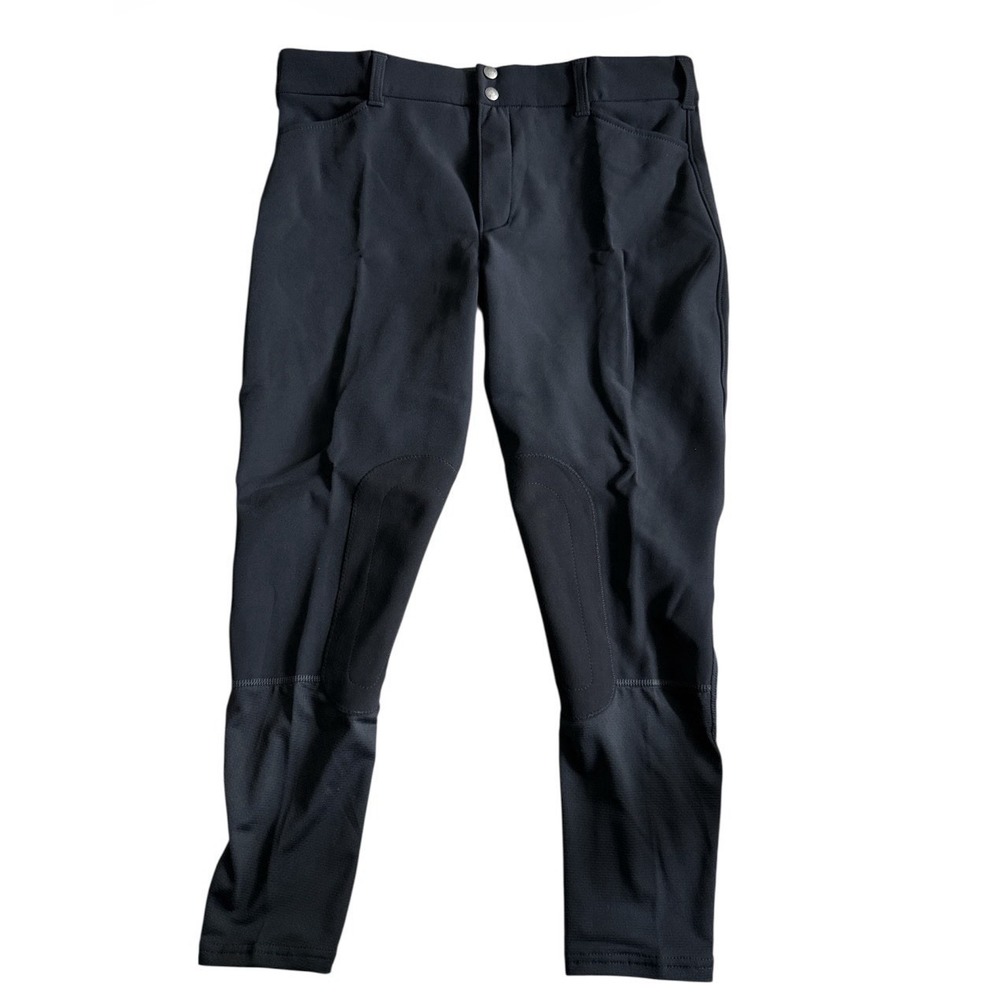 Irideon NWT Women's Riding Tech Fleece Breeches Size 34 Black Equestrian Pants